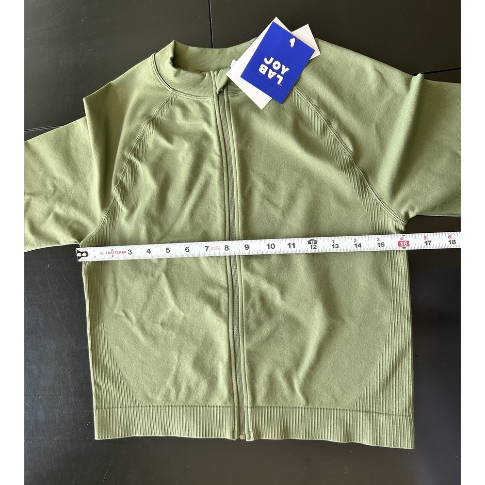 New JoyLab Green Seamless Fitted Full Zip Jacket Joy Lab, Fits Small Stretch - Picture 5 of 16